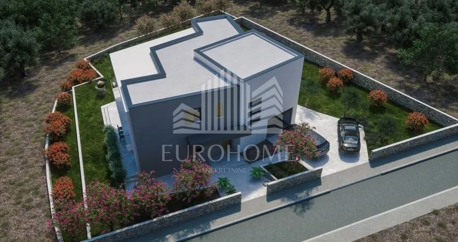 sveti filip i jakov, zemljište 906 m2 s projektom i pogledom na more - slika 4