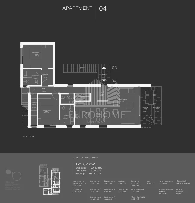 ugljan-ugljan penthouse novogradnja 125.87m2 - slika 11
