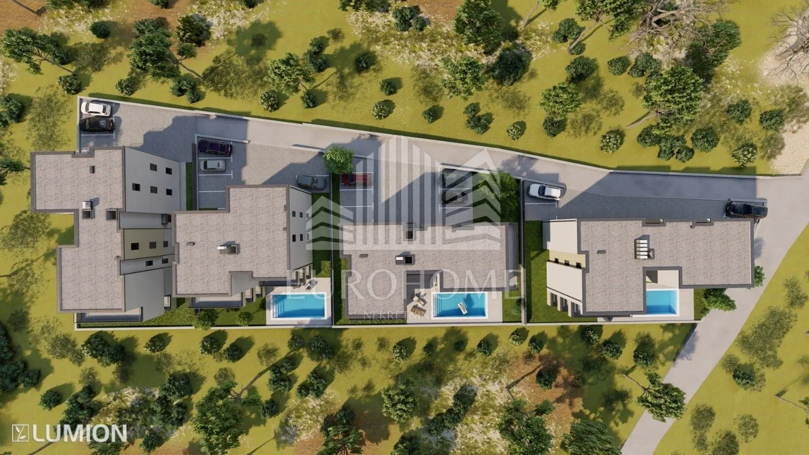 projekt skradin, 4 objekta s 5 apartmana pored krke - slika 3
