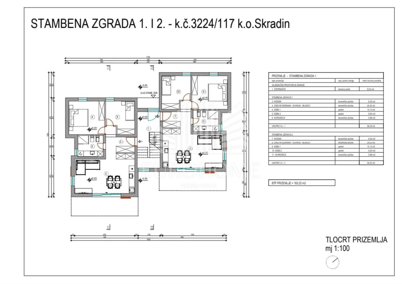 projekt skradin, 4 objekta s 5 apartmana pored krke - slika 28