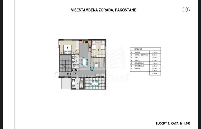 zadar, pakoštane, trosoban stan s pogledom na more, 126m2 - slika 19