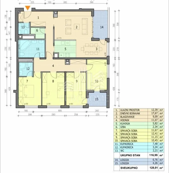 luksuzno opremljen stan 128m2 u centru - slika 21