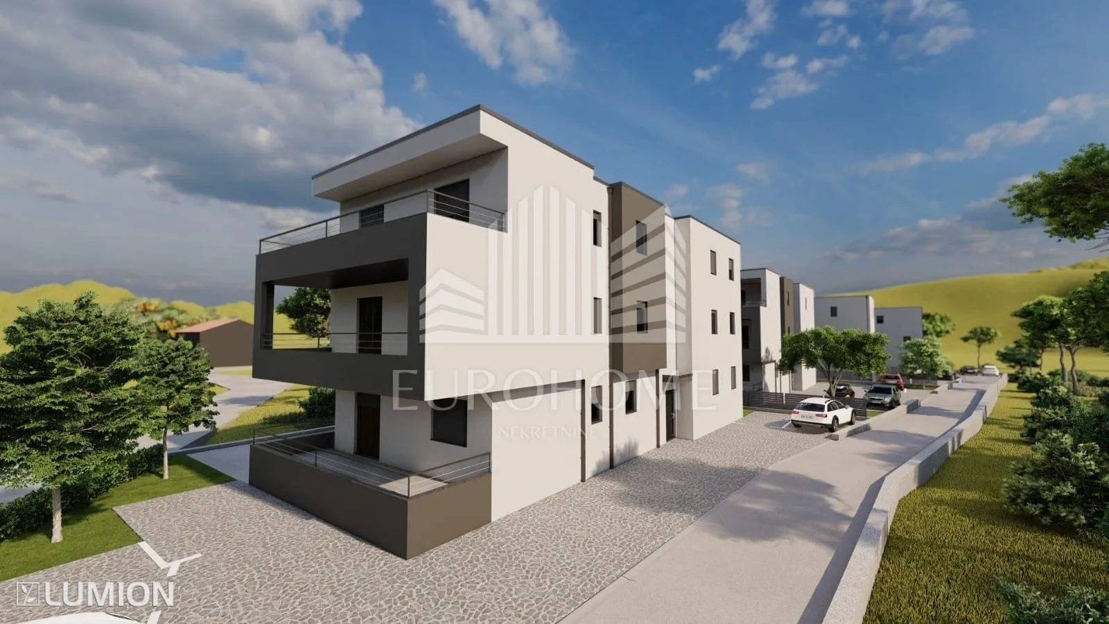 projekt skradin, 4 objekta s 5 apartmana pored krke - slika 14