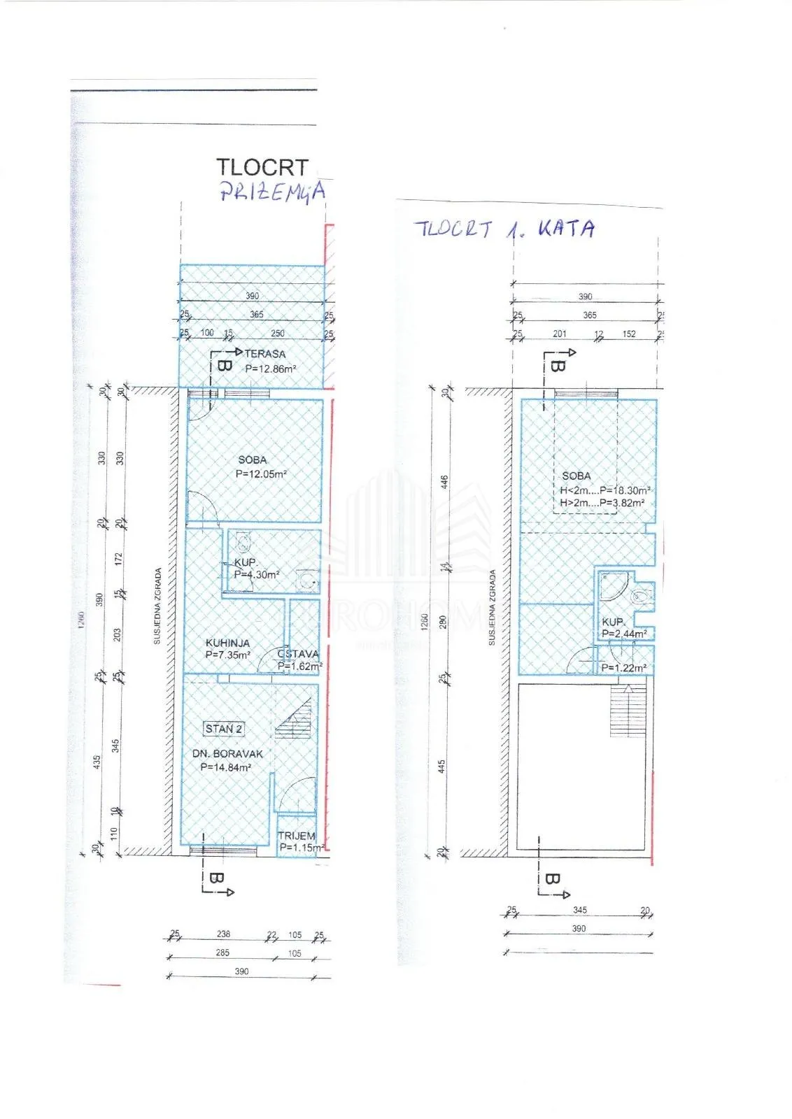 dvoetažni 3-sobni stan 65 m2 s terasom 2769 €/m2 - slika 13