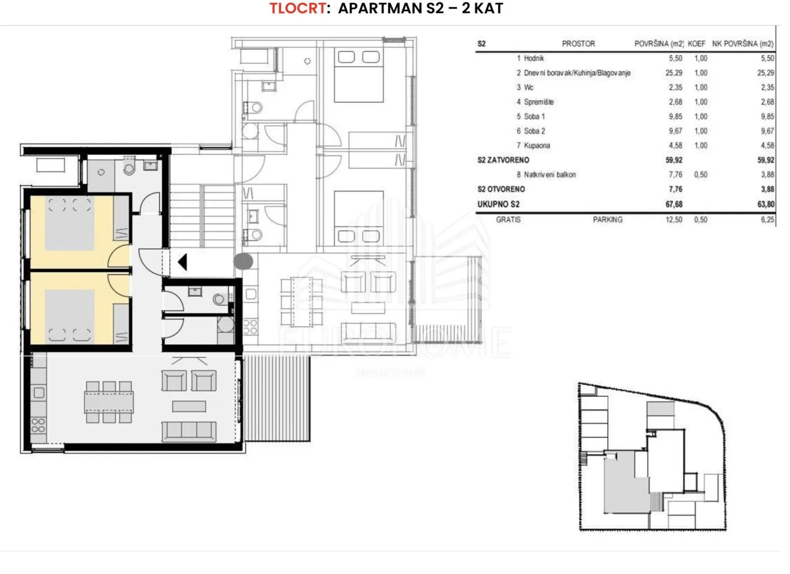 novalja |potpuno namješten stan, 2 spavaće sobe | 300 m od mora, 68m2 - slika 7