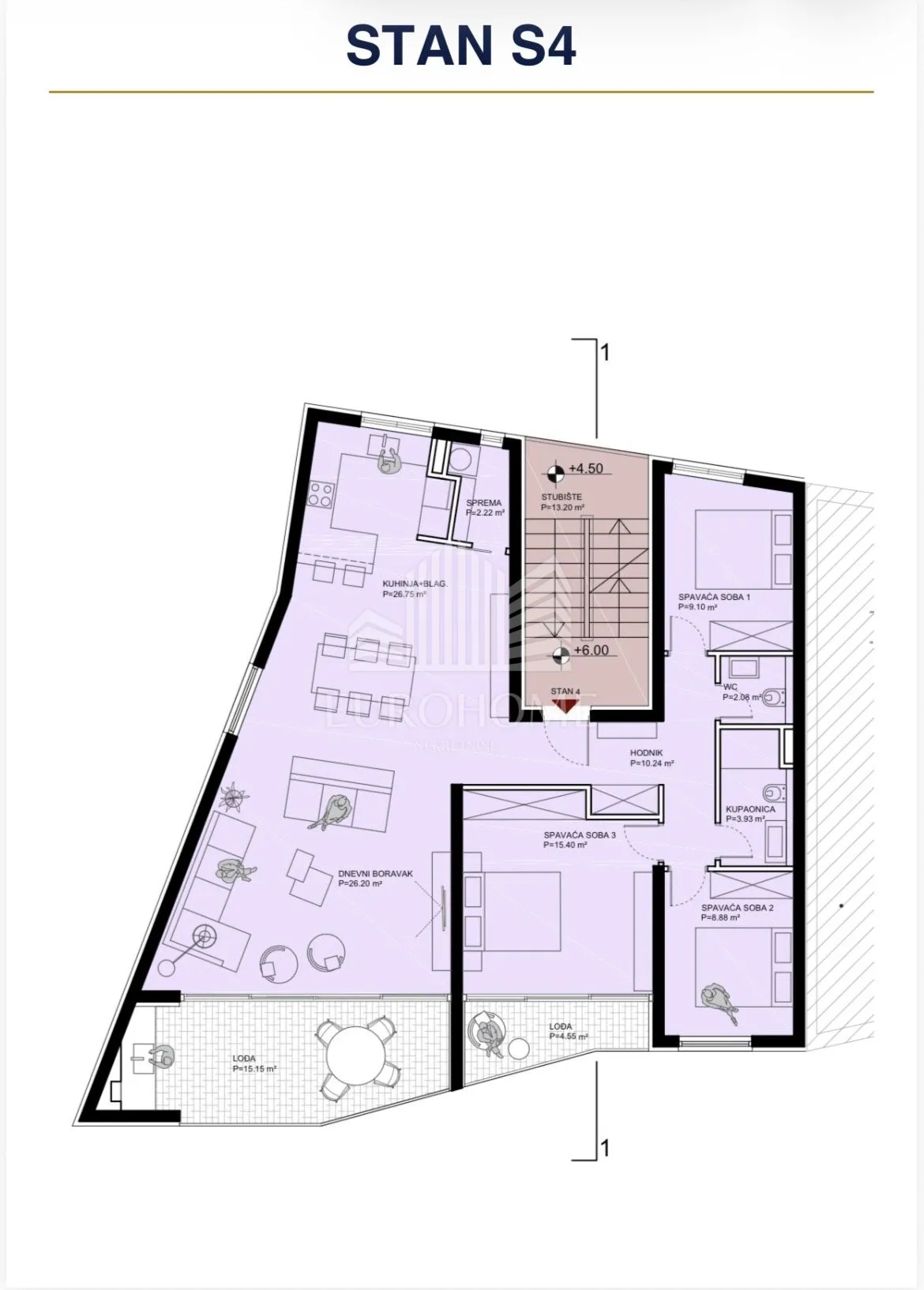 split, podstrana, trosoban stan u novogradnji, 119,58m2 - slika 44