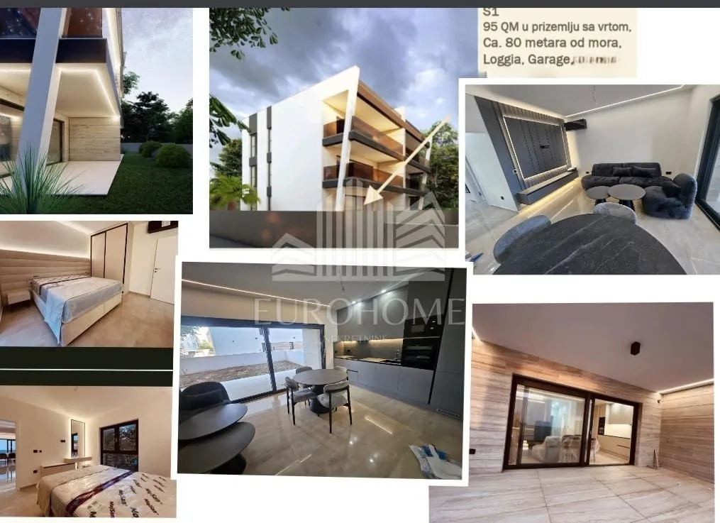 Diklo,prizemlje s vrtom, 75m od mora, potpuno namješten,odmah useljv - Diklo, Zadar