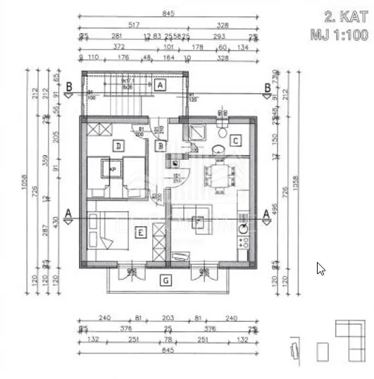 turanj, apartman 64m2 200 m od mora +parking + 150 m2 zemljišta - slika 9