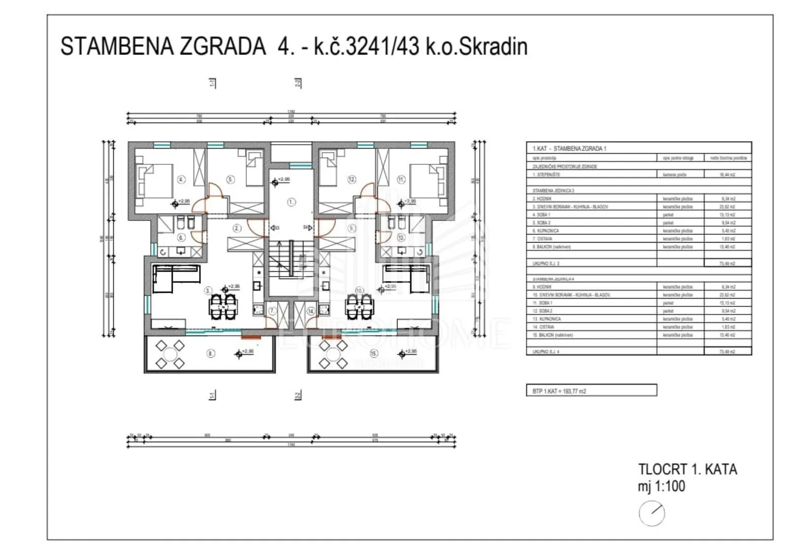 projekt skradin, 4 objekta s 5 apartmana pored krke - slika 27