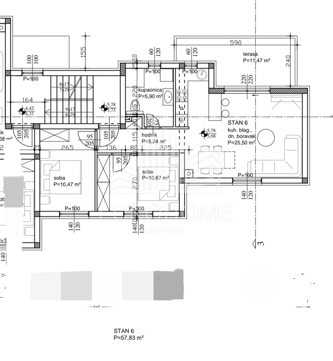 sveti filip i jakov,3s penthouse,85m2,panoramski pogled - slika 12