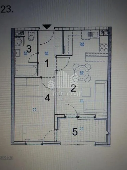 dvosoban stan 49 m² – savica, novija zgrada + parkirno mjesto - slika 15