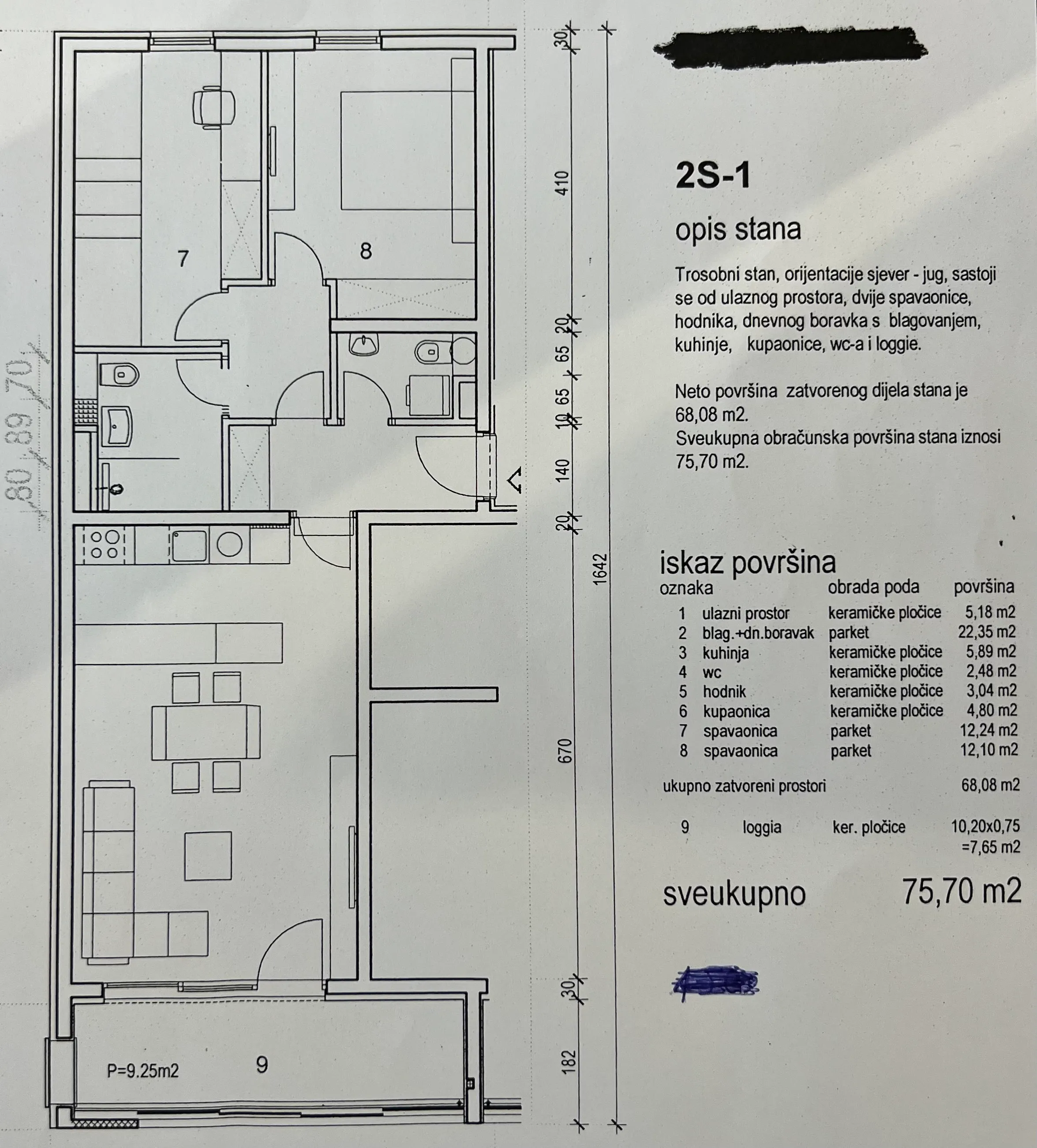 split, trstenik, dvosoban stan na odličnoj lokaciji za dugoročni najam - slika 21
