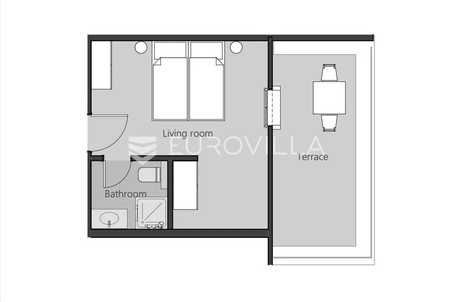 crikvenica, ekskluzivna novogradnja, garsonjera 23 m² a30, terasa, blizina mora, wellnes, restoran - slika 4