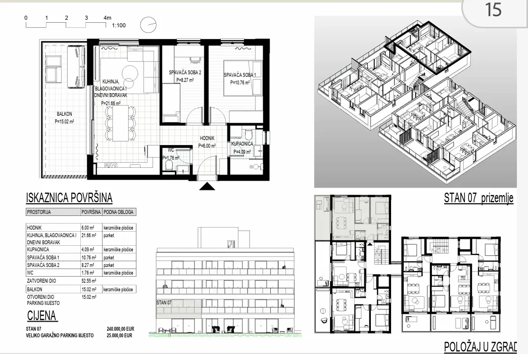 trogir, okrug gornji – apartman s7 na prvom katu neto korisne površine 60 m2 - slika 15