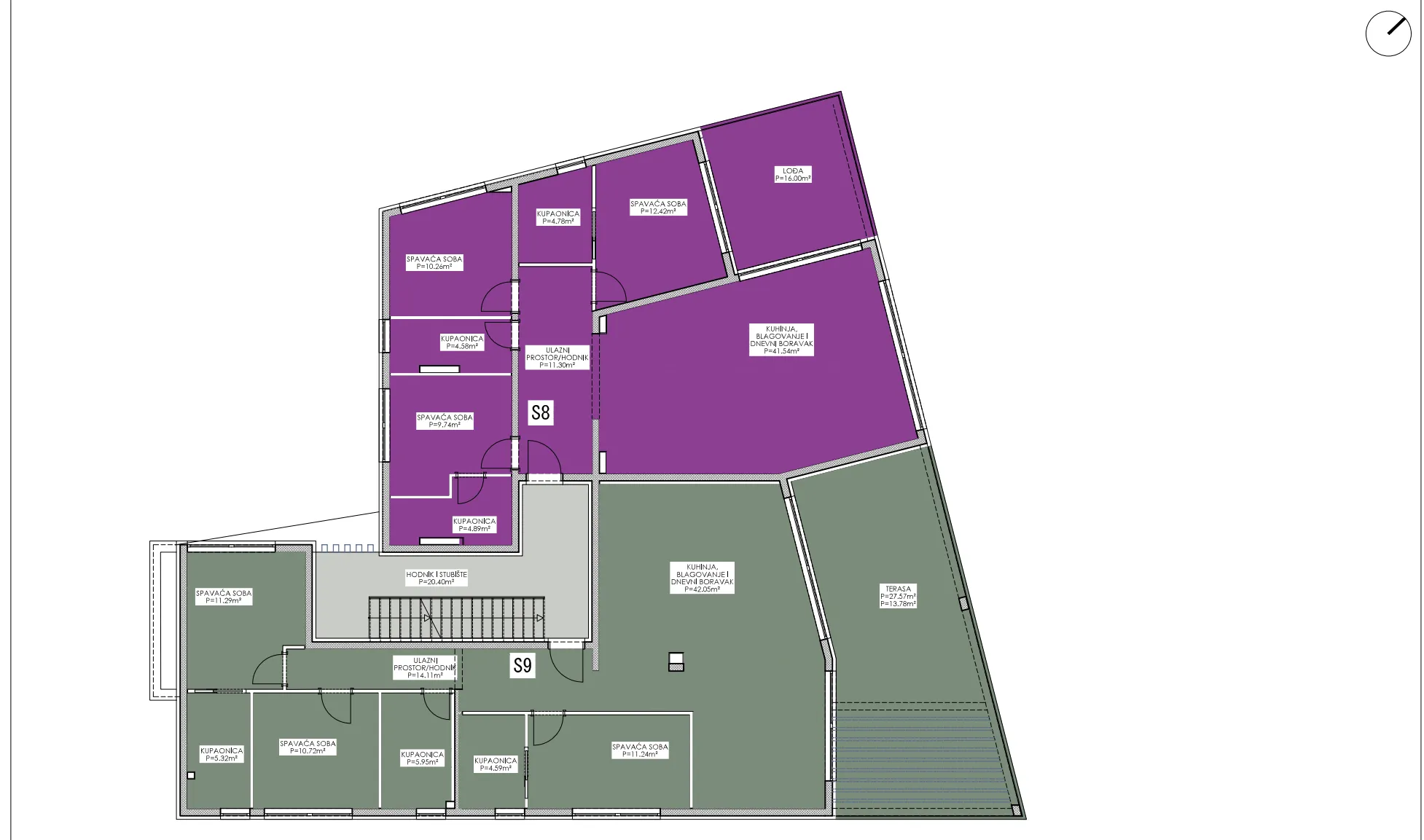 zadar, privlaka, luksuzni dvosoban stan 1. red do mora, 126,38 m² - slika 24