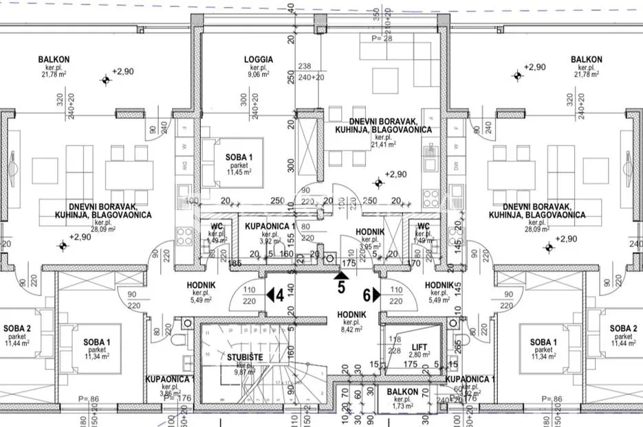 pag, povljana, dvosoban stan s pogledom na more, 72,34 m² - slika 11