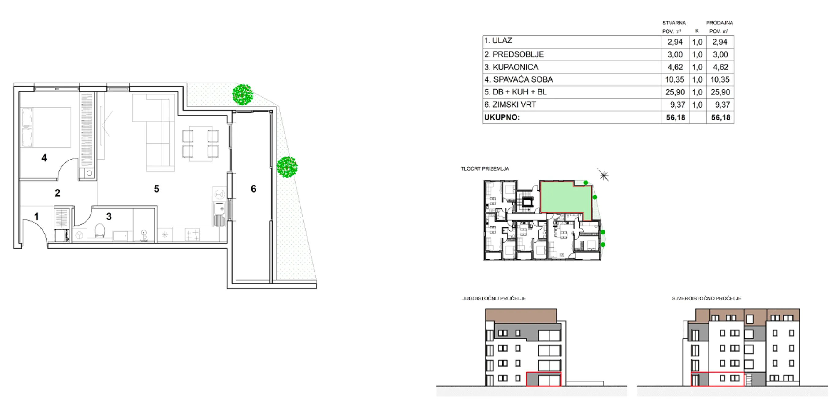 zagreb, donje vrapče, moderan dvosoban stan 56 m², novogradnja - slika 5