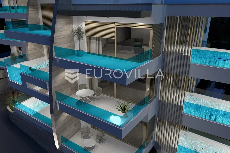 grebaštica, luksuzan penthouse s bazenom i pogledom na more, prvi red do mora, 110,54 m² - slika 7