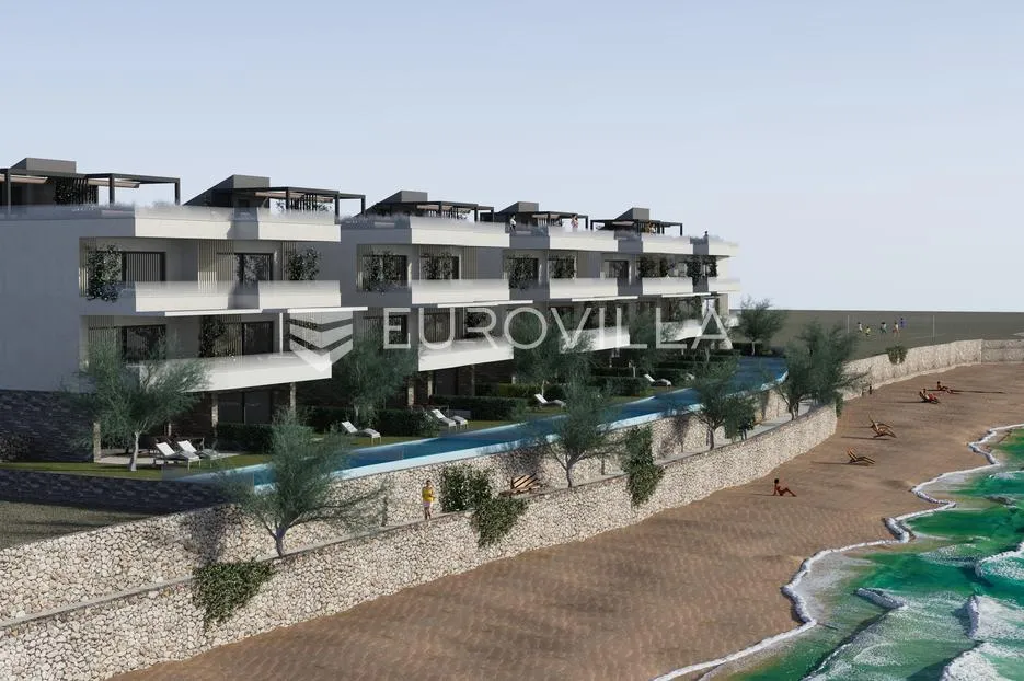 otok pag, plaža perilo, trosoban stan u luksuznoj novogradnji prvi red do mora - slika 4