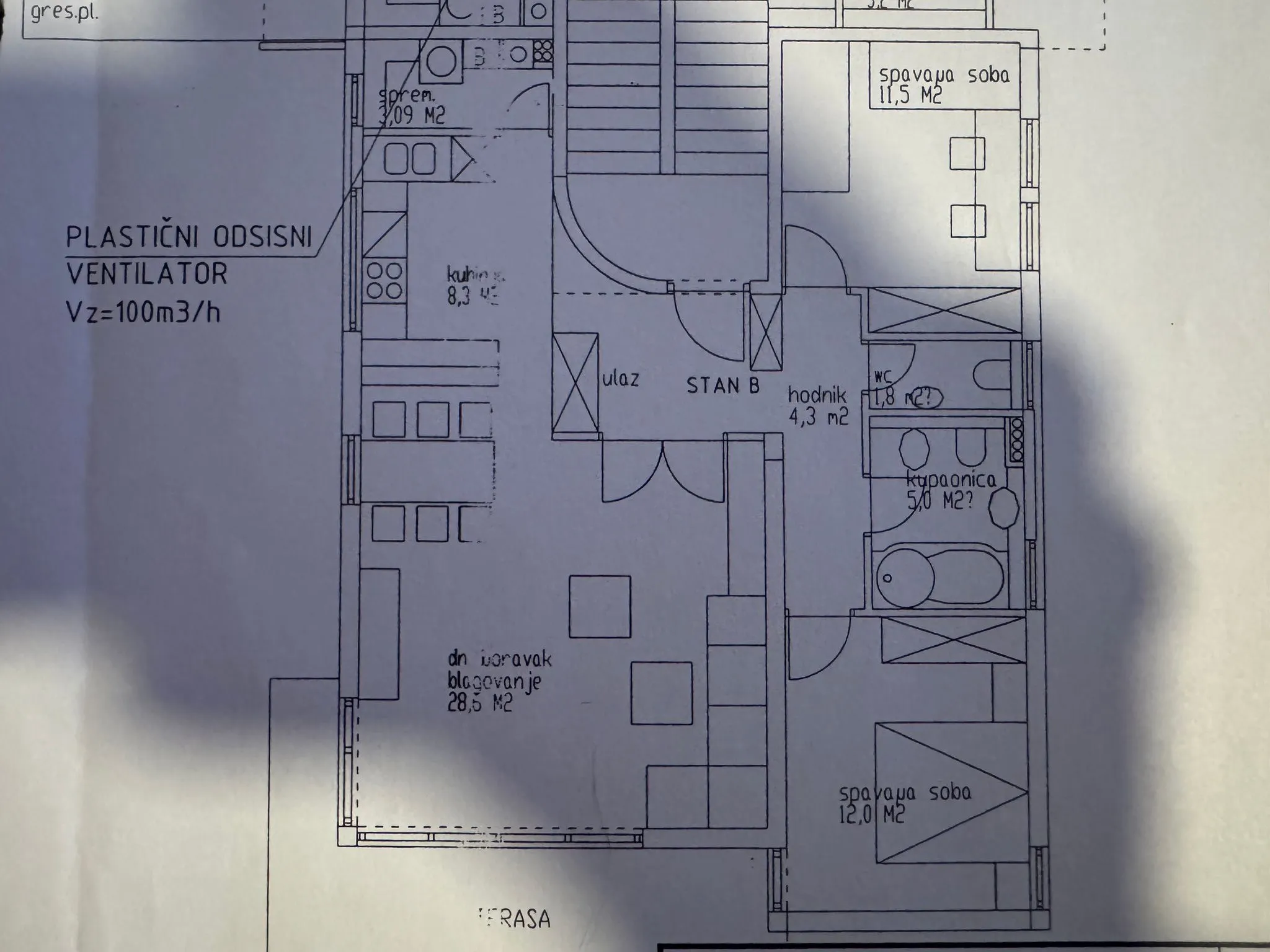 zagreb, bukovac, trosoban stan, vrt, terasa plus dva parkirna mjesta 119 m² - slika 9