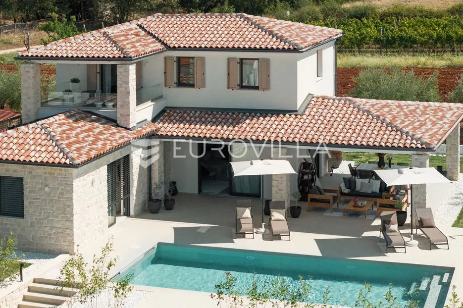 istra, poreč, gedići prekrasna moderna kamena vila 165 m² s bazenom - slika 38