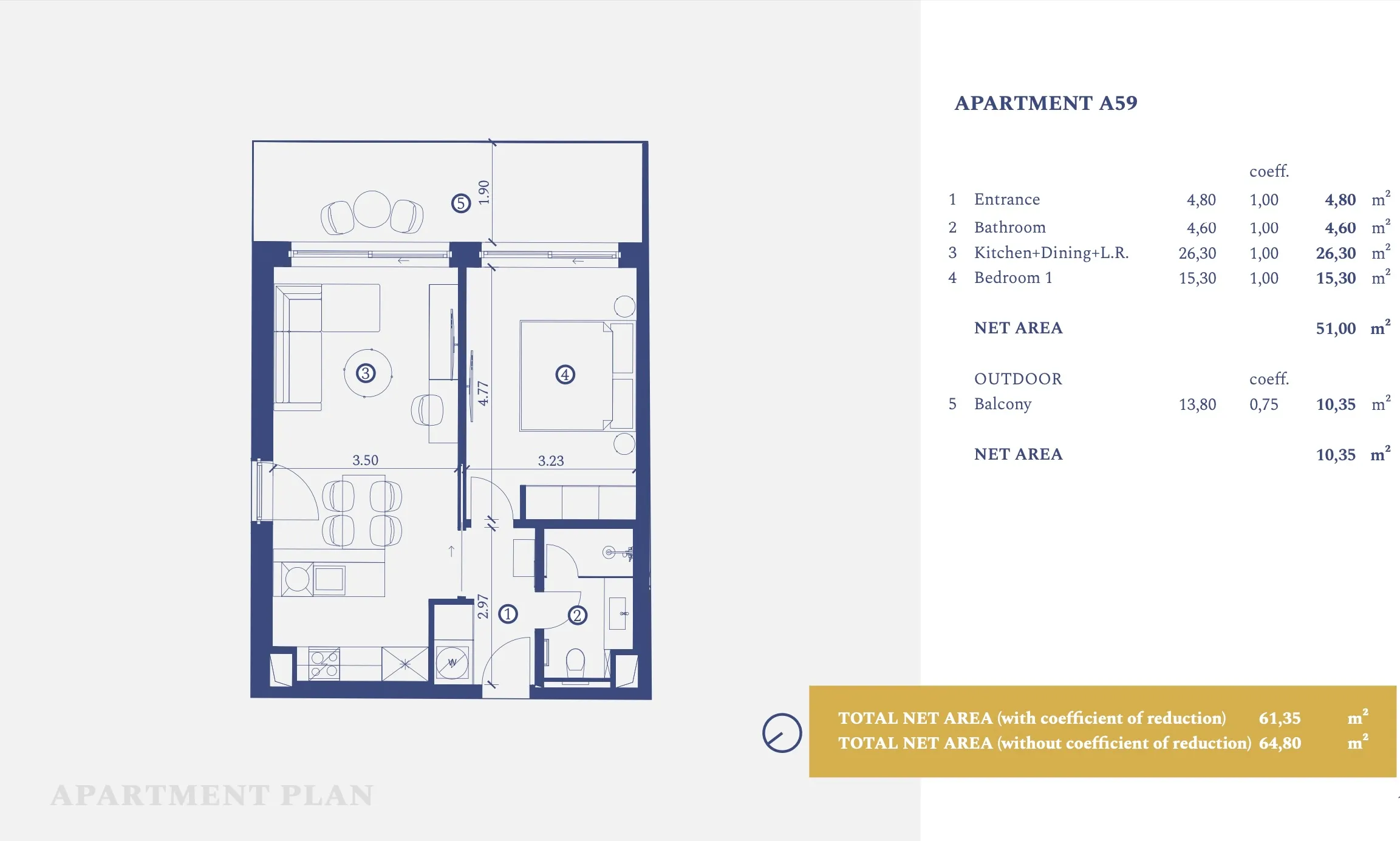 istra, savudrija, petram resort, apartman s jednom spavaćom sobom na 3. katu 64,80 - slika 14