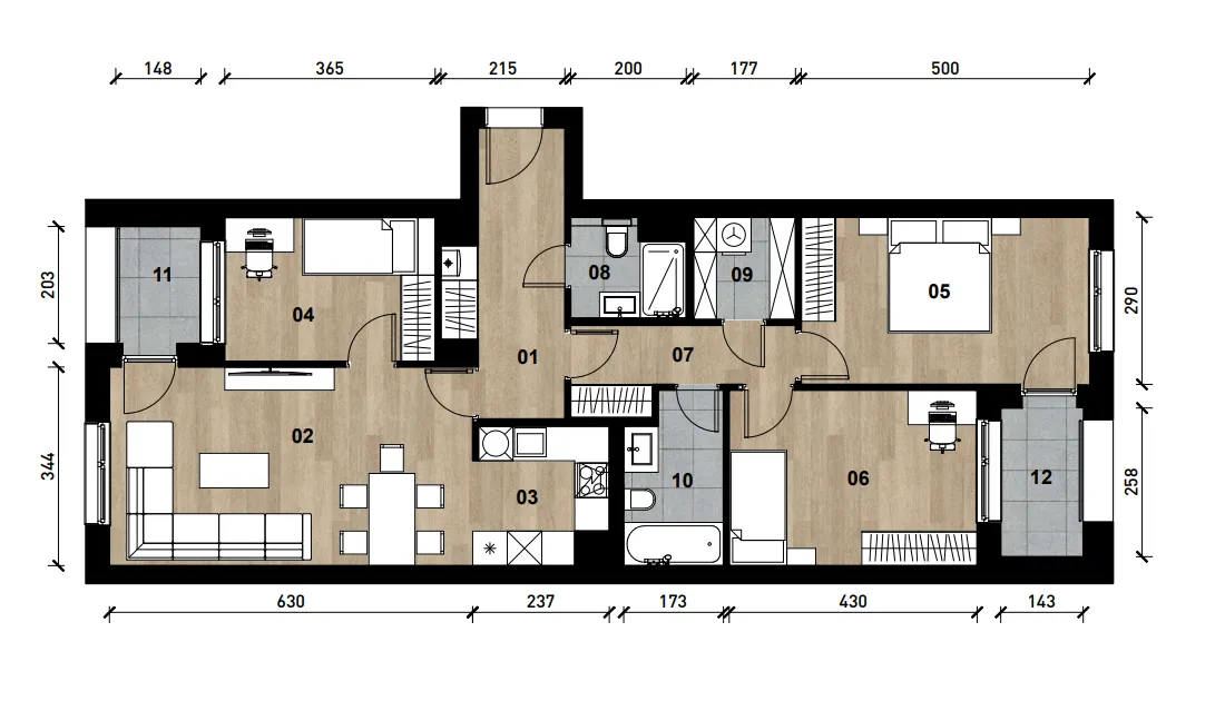 zagreb, črnomerec, vrhunska novogradnja, četverosoban apartman 94 m² - slika 11