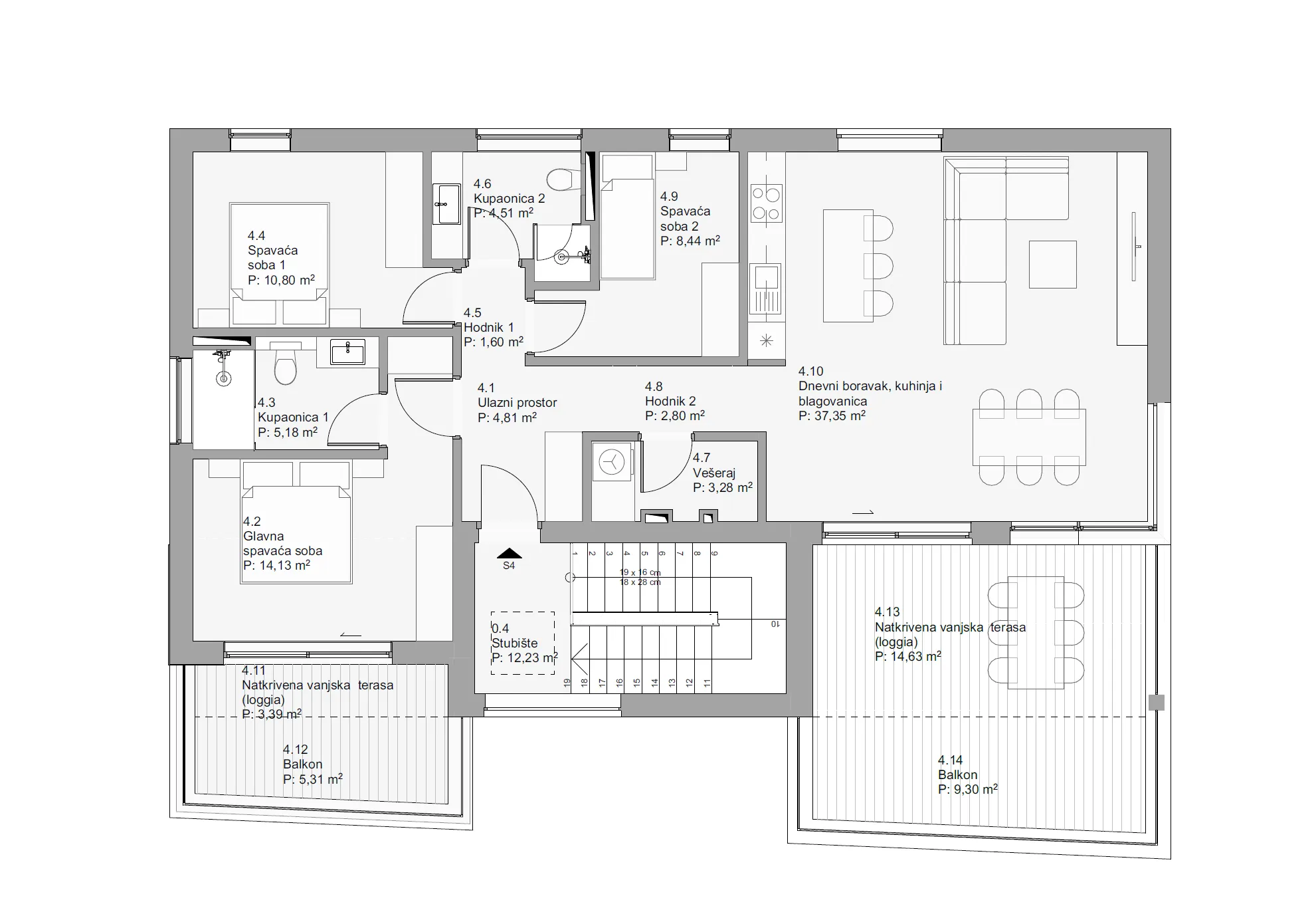 pag, povljana, moderan penthouse s pogledom na more - slika 6