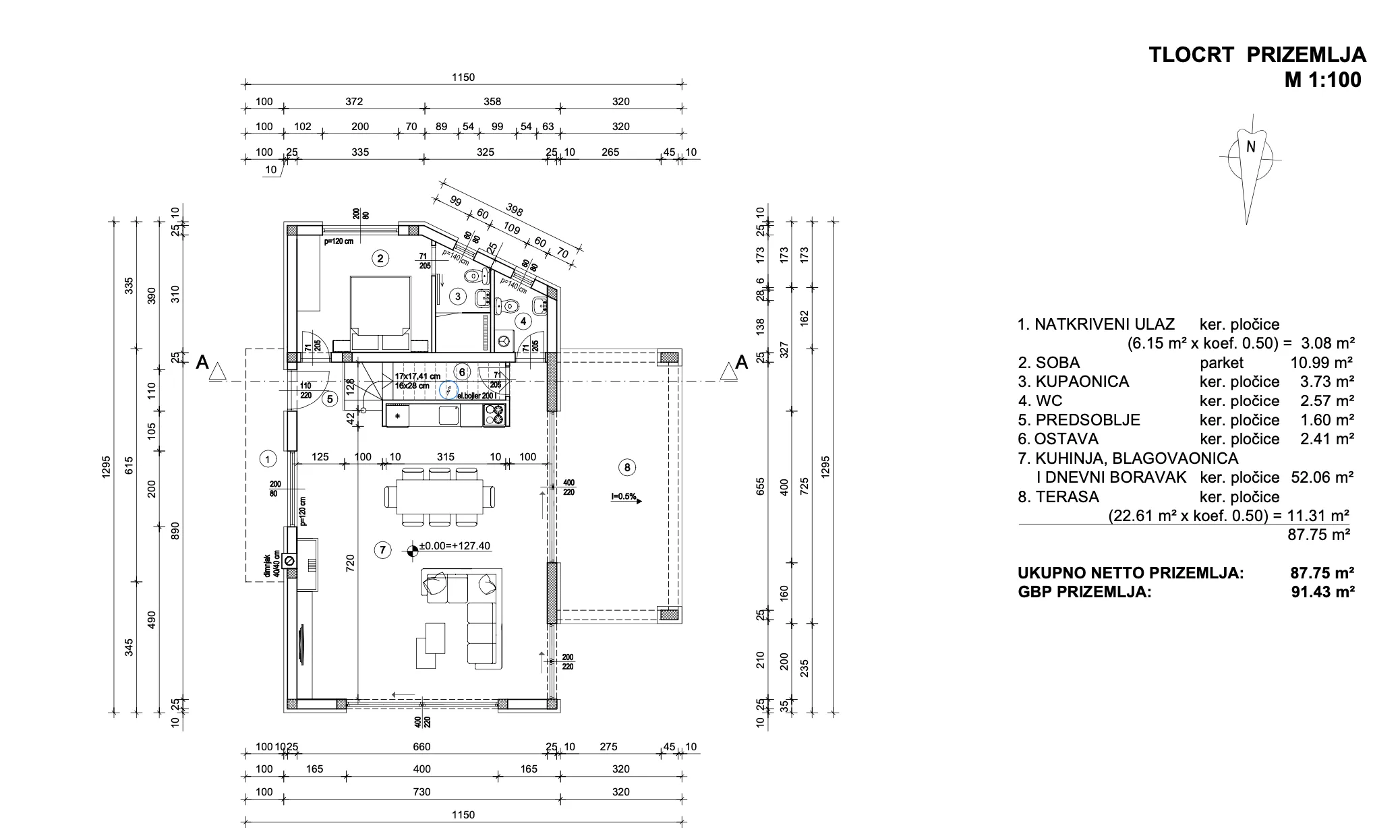 malinska, miholjice, obiteljska villa, 153,53 m², s bazenom i pogledom na more - slika 14