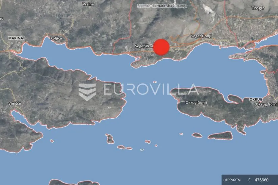 split okolica- trogir- seget, građevinsko zemljište, 3359m2, 500m od mora - slika 3