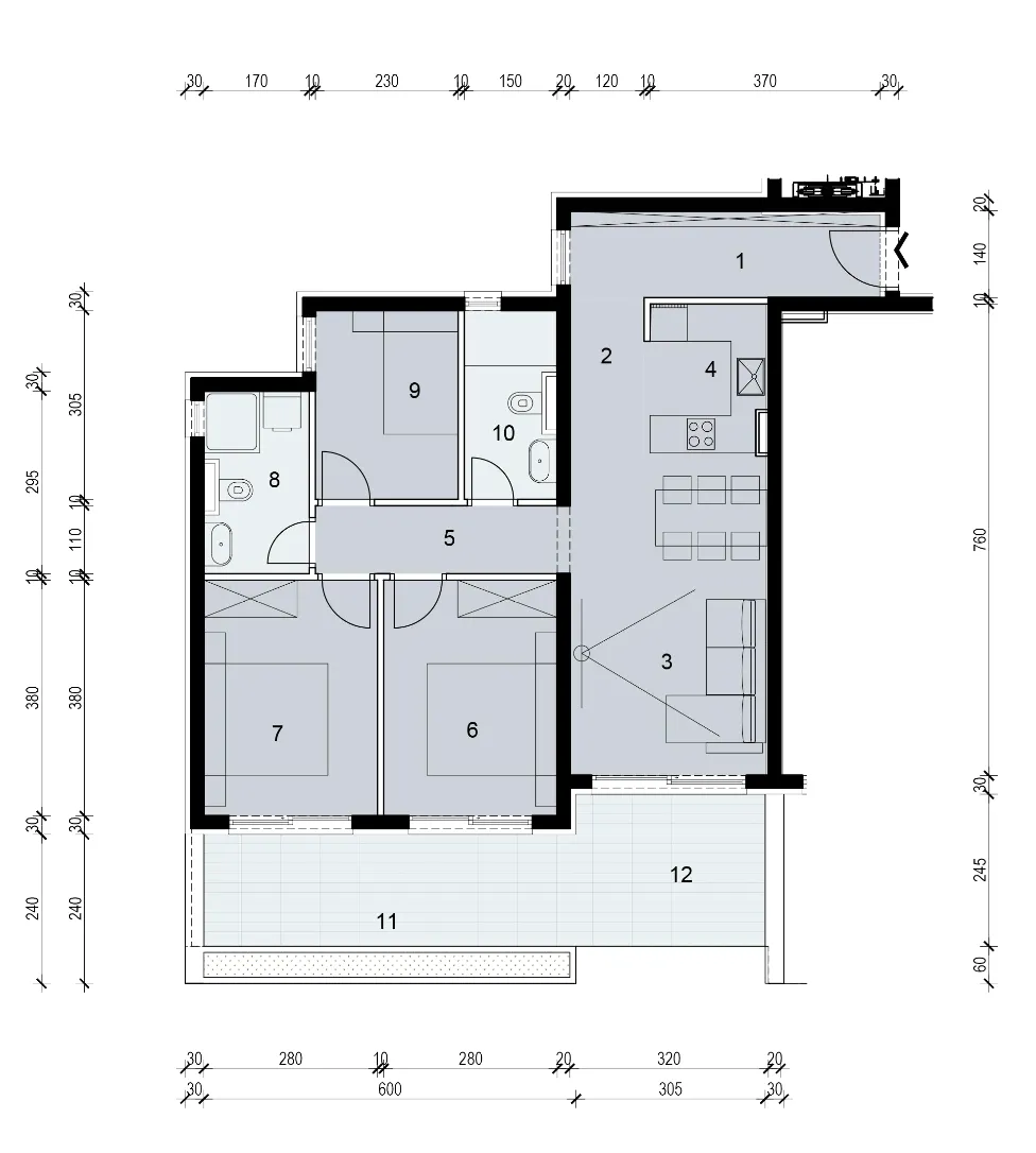 omiš, trosoban stan u novogradnji na mirnoj lokaciji okruženoj zelenilom, 83,53 m² - slika 17