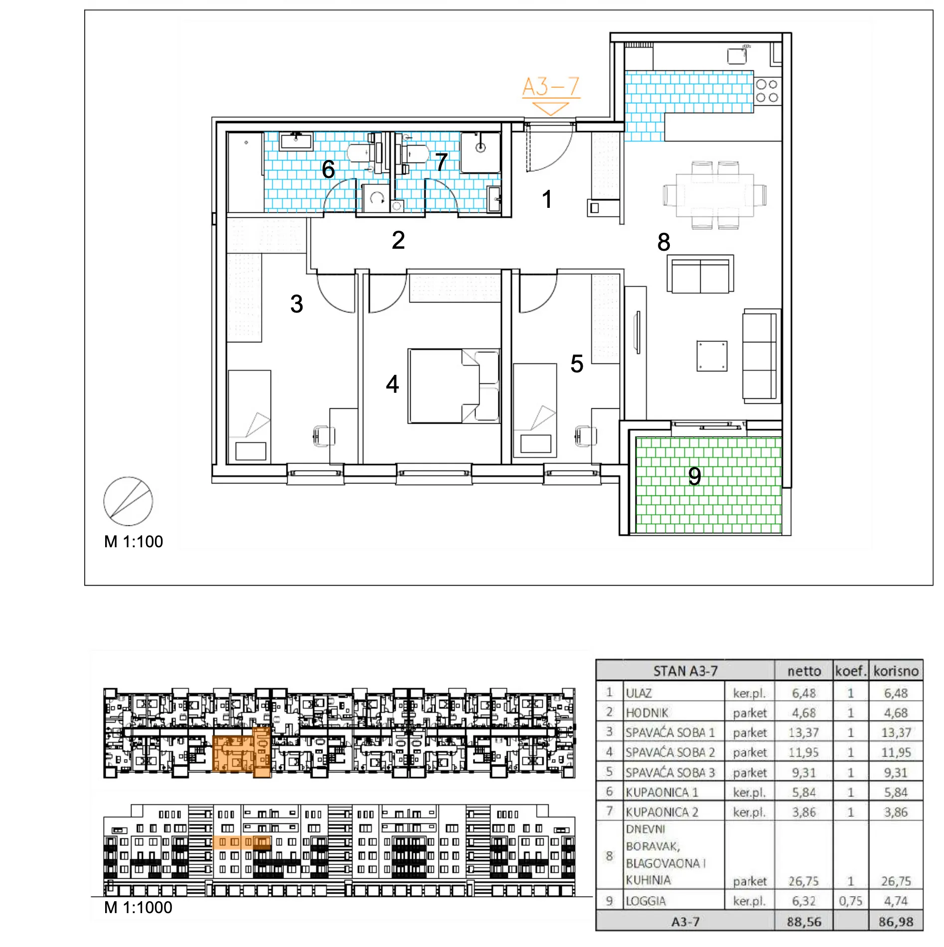 velika gorica, moderan četverosoban stan u novogradnji, 87 m² - slika 6
