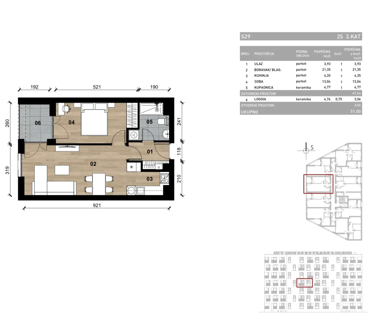 zagreb, vrapče, novogradnja, dvosoban stan na trećem katu s loggiom, 51 m² - slika 4