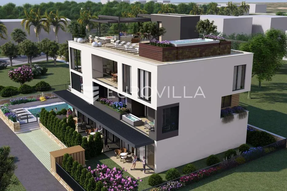 zadar, sukošan, penthouse s krovnom terasom, prvi red uz more, 132,32 m² - slika 6
