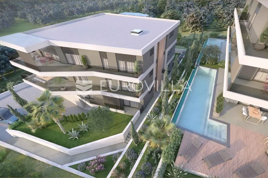 pula, pješčana uvala, luksuzni četverosobni stan s liftom, 1. kat, 110.33 m², pogled na more - slika 8