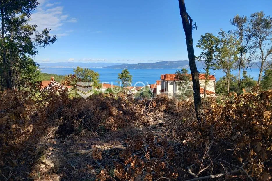 Istra, Labin - građevinsko zemljište na top lokaciji s pogledom na more, 897 m2 - Skitača