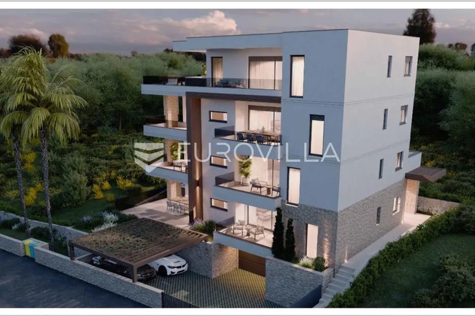 primošten, dvosobni stan na 1. katu novogradnje s pogledom na more - slika 1