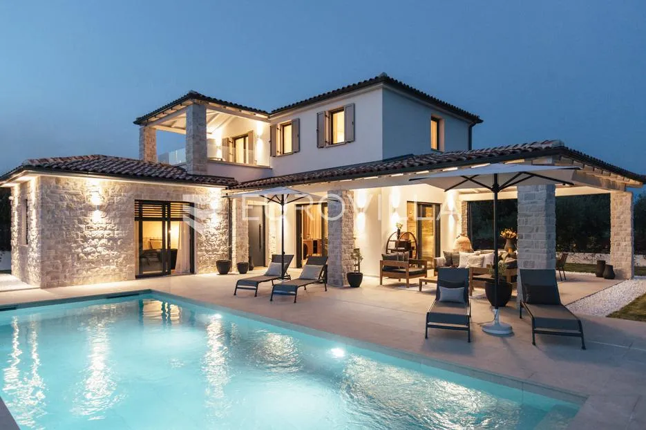 istra, poreč, gedići prekrasna moderna kamena vila 165 m² s bazenom - slika 28