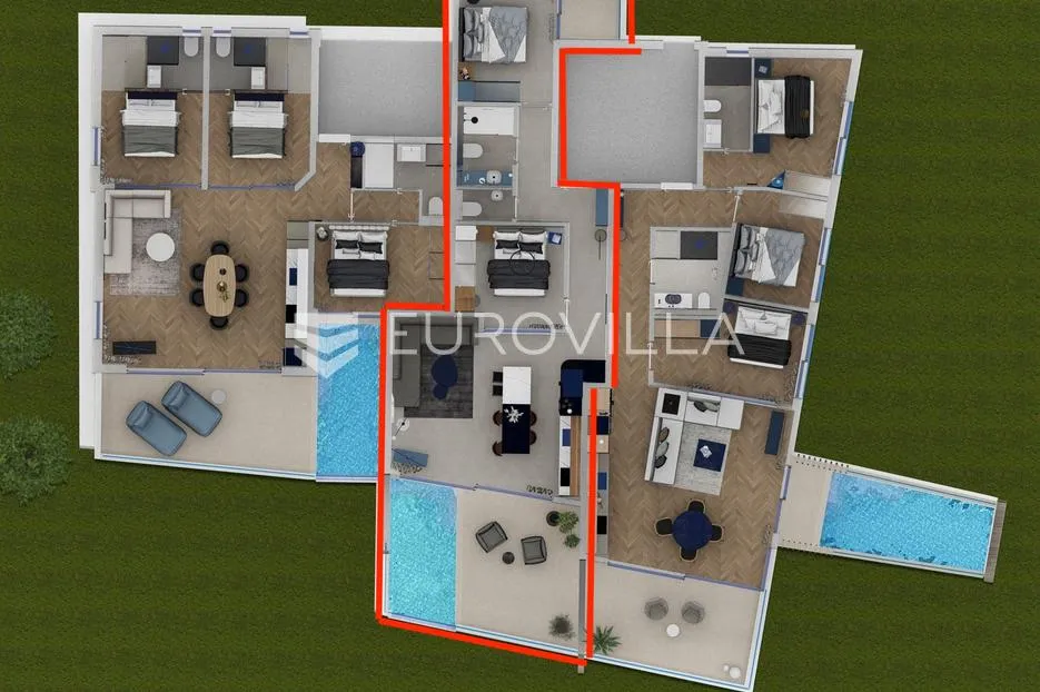 grebaštica, luksuzan stan s bazenom i pogledom na more, prvi red do mora, 91,33 m² - slika 8
