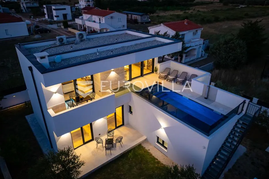 zadar, vrsi, predivna samostojeća novoizgrađena vila/kuća s bazenom - slika 49