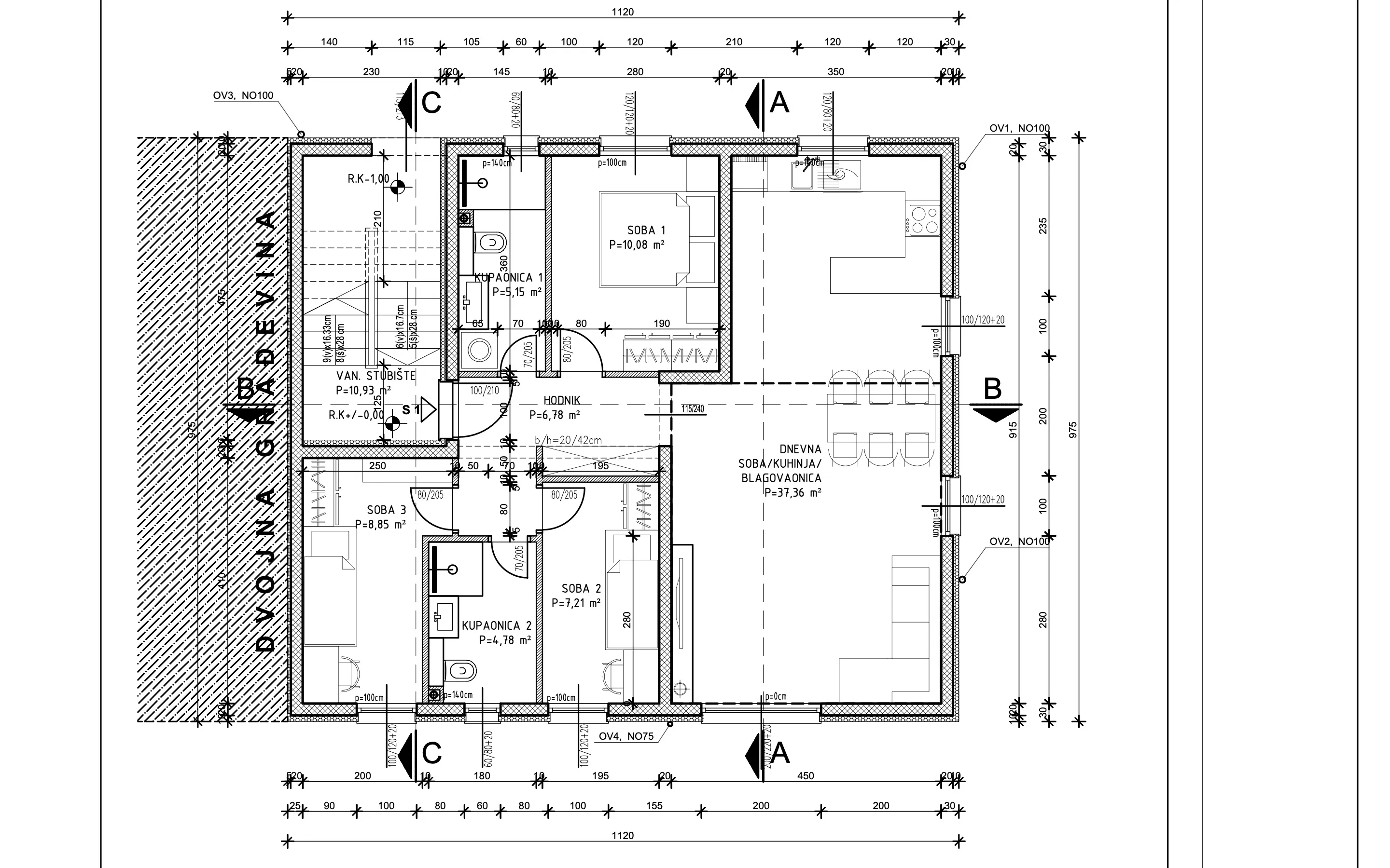 kaštel lukšić, novogradnja, trosoban stan, 80 m², s vrtom veličine 100 m² - slika 4