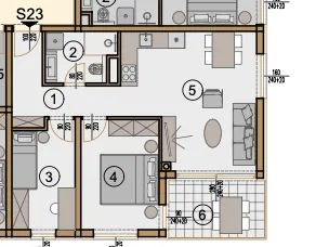 istra, pula, moderna stanogradnja u centru grada - stan na 2. katu nkp 56,39 m2 - slika 14