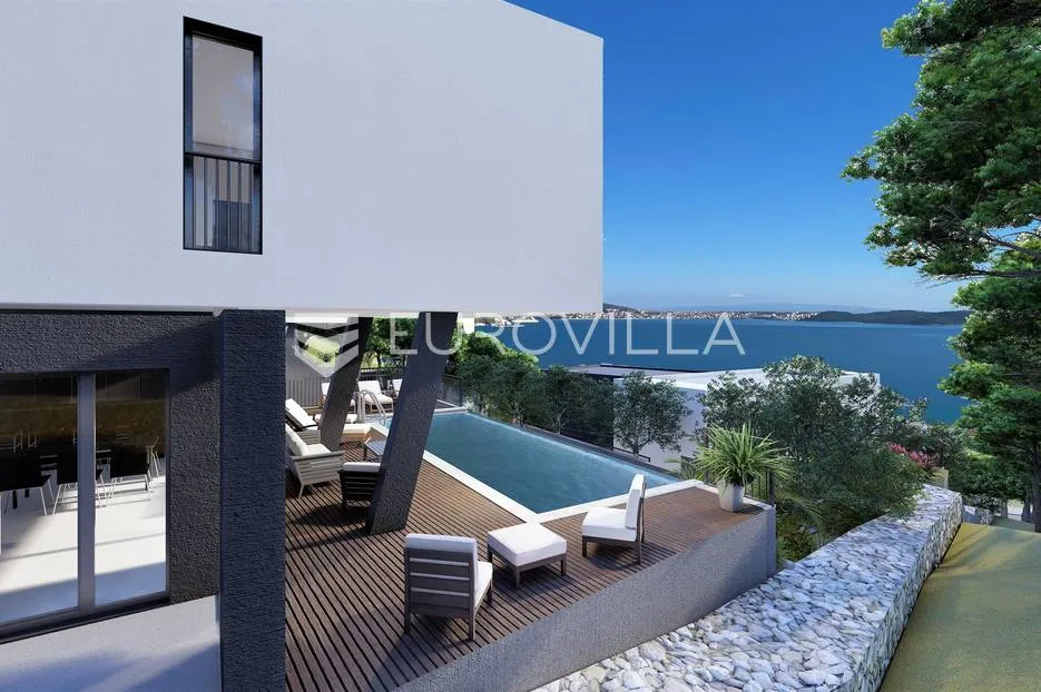trogir okolica, moderna vila s bazenom i panoramskim pogledom - slika 10