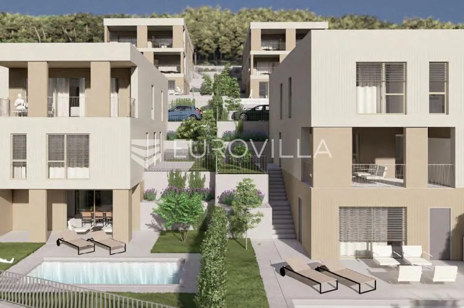 kostrena, novogradnja, luksuzan četverosoban stan s pogledom na more, 140,85 m², bazen - slika 4