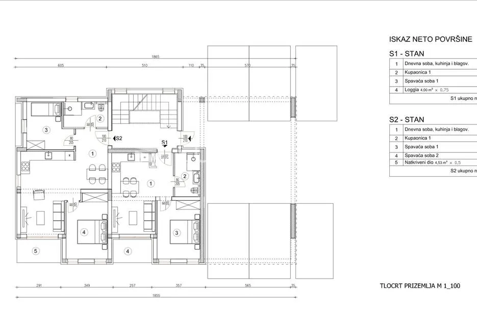 pula, bliža okolica, moderno opremljen trosobni stan u prizemlju s 96.66 m² vrta, 64.55 m² - slika 4