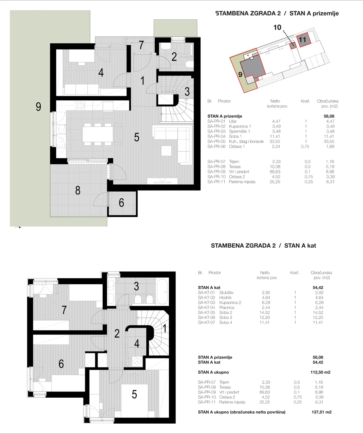 sveta nedelja, orešje, moderan peterosoban dvoetažni stan s vrtom, 137,51 m², novogradnja - slika 5