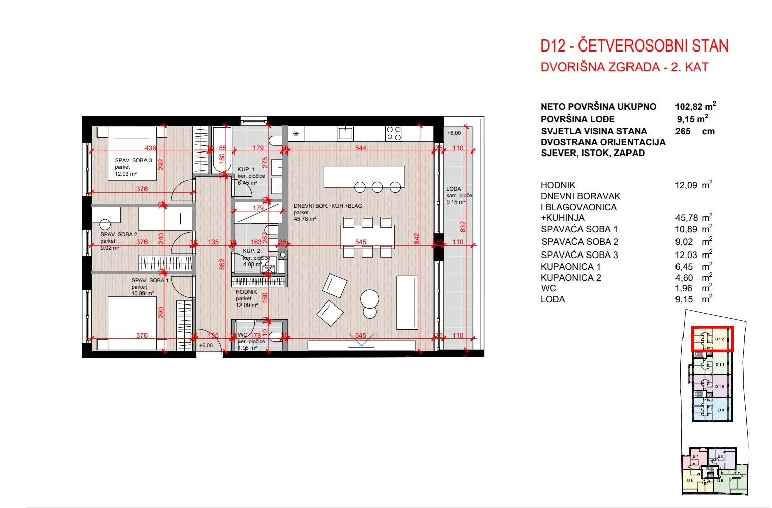 zagreb, maksimir, kvatrić, četverosoban stan 109,70 m², novogradnja, garaža - slika 9