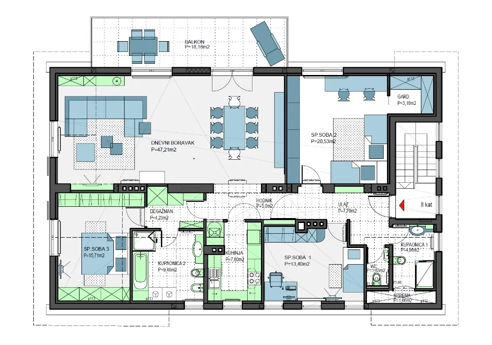 zagreb, šalata, četverosoban stan s prekrasnim pogledom, neto korisna površina 154,5 m² - slika 18