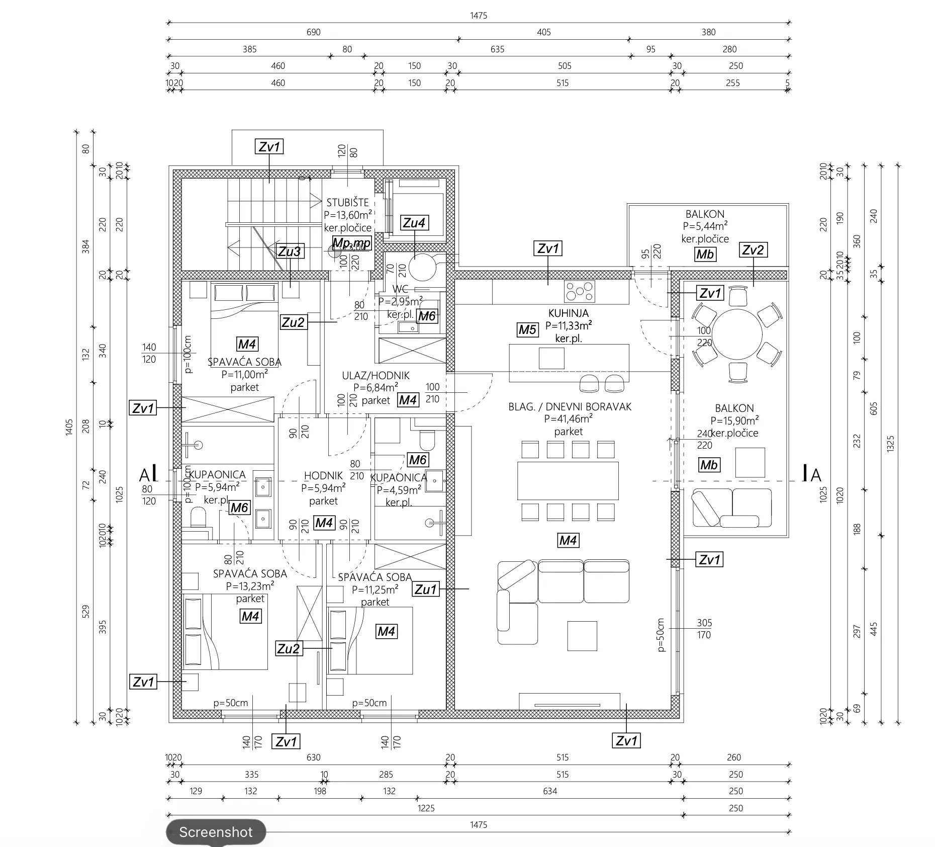 marina, novogradnja, komforan trosoban stan ukupne površine 125,24 m² - slika 8