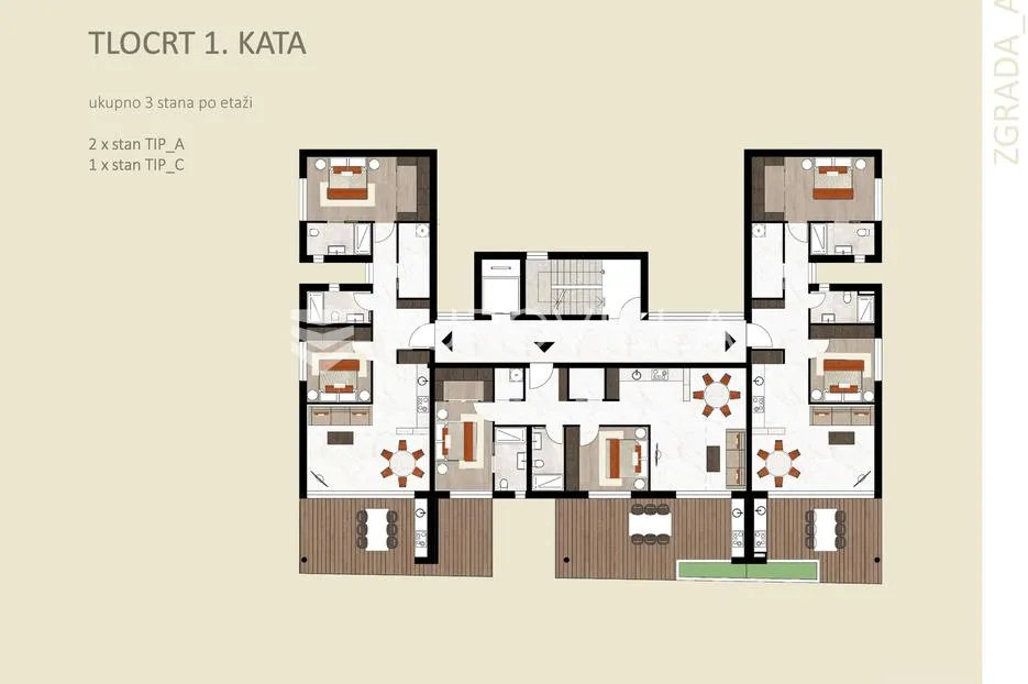 istra, novigrad, stan s 2 spavaće sobe na 1. katu 98 m² parkirno mjesto - slika 39